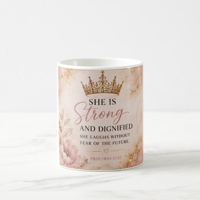 Mug Proverbes 31 Inspirants Forts & Dignes (Centre)