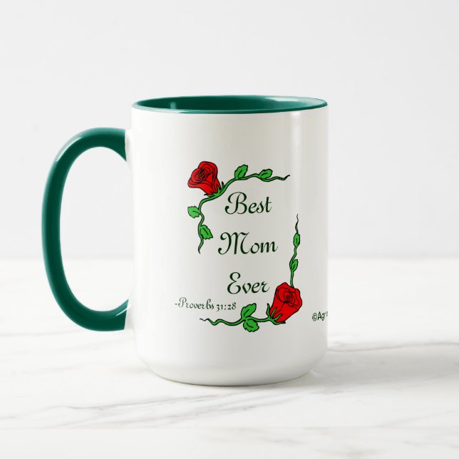 Mug Proverbes 31 Meilleure maman Jour des mères (Gauche)