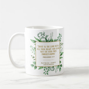 Mug Proverbes 3:5 Confiance dans le Seigneur coutume c