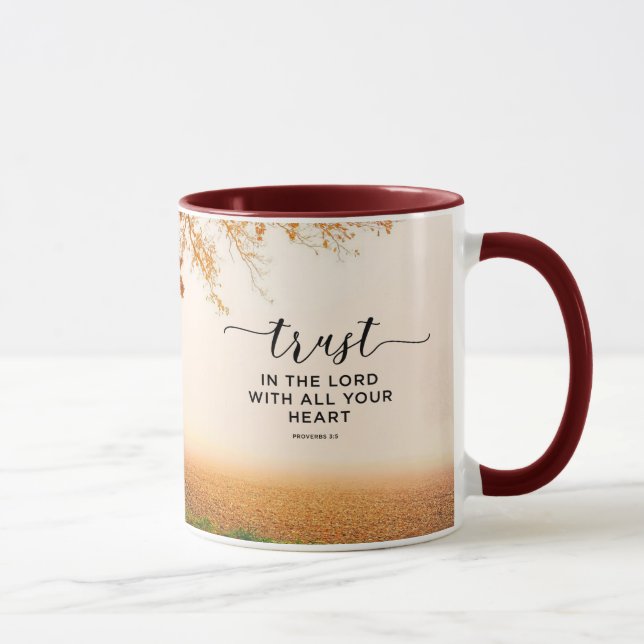 Mug Proverbes 3:5 Faites confiance au Seigneur avec to (Droite)