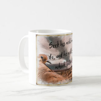 Mug Proverbes 3:6 Verset biblique avec colombe