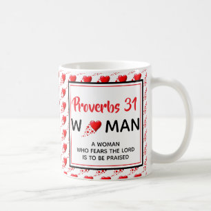Mug PROVERBS 31 FEMME Coeurs rouges Christian