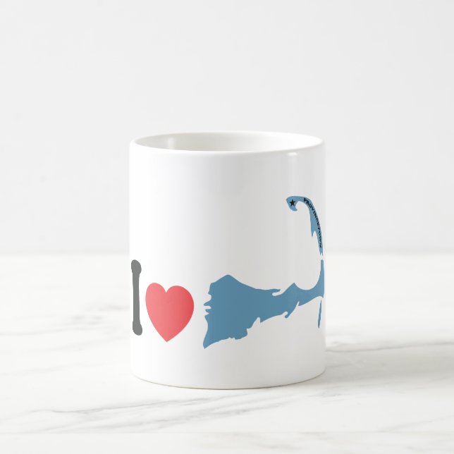 Mug Provincetown "j'aime" la conception (Centre)
