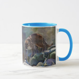 Mug Prowling Cougar Mountain Lion Art Design