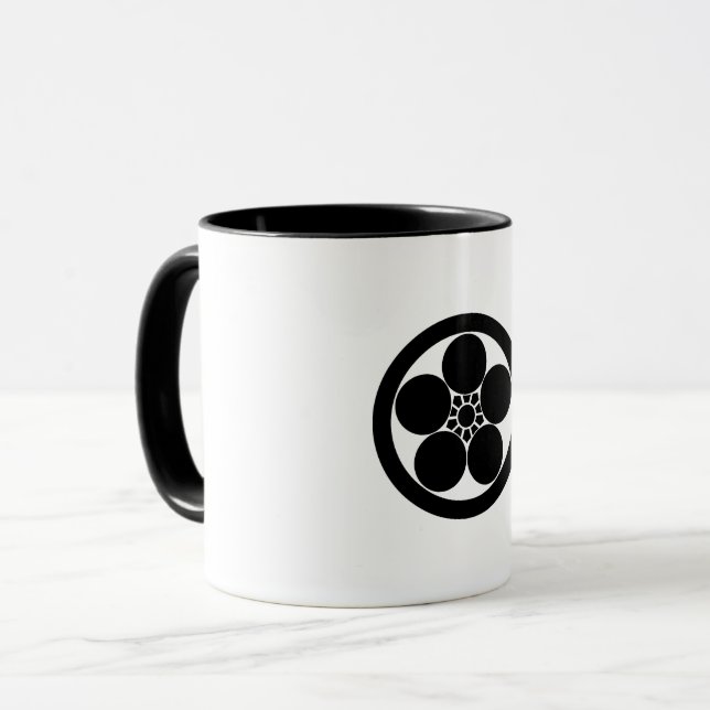 Mug Prunus mume de style Umebachi dans un cercle (Devant gauche)