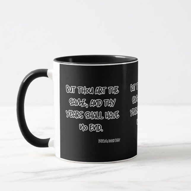 Mug Psaume 102:27 KJV Bible Verse Deux Tons (Gauche)