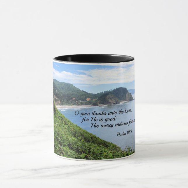 Mug Psaume 118:1 O Remerciez l'Éternel pour Il est (Centre)