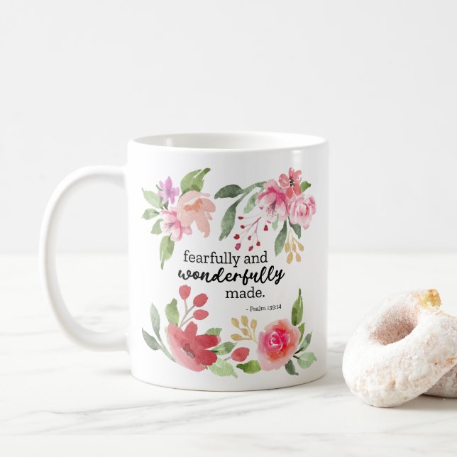 Mug Psaume 139:14 - Fearful and Wonderful Fade (Avec donut)