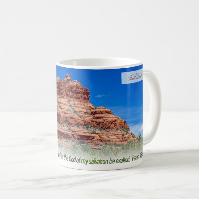 Mug Psaume 18:46 Rocher de Bell KJV (Devant droit)