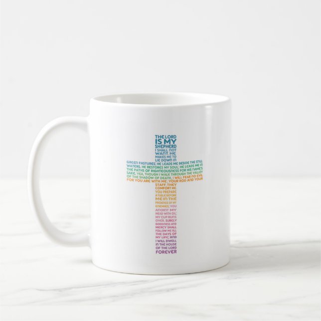 Mug Psaume 23 NKJV Le Seigneur est Mon Pasteur (Gauche)