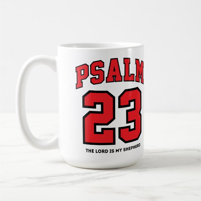 Mug Psaume 23 Varsity Sports Red Black Christian (Gauche)