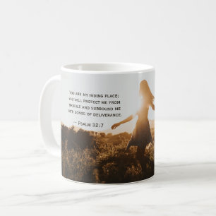 Mug Psaume 32:7 Tu es ma cachette Bible Verse