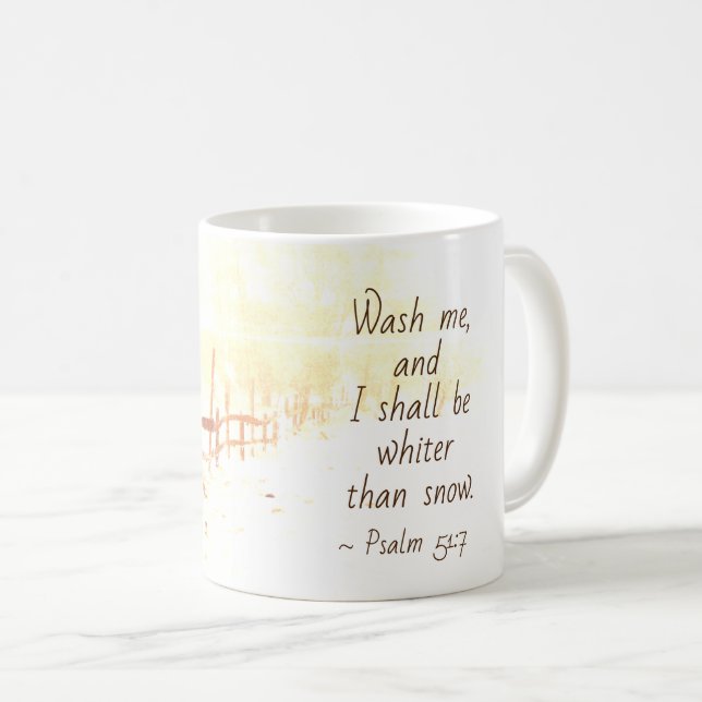 Mug Psaume 51:7 Wash me and I shall be whiter than sno (Devant droit)