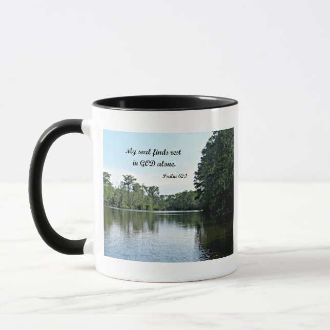 Mug Psaume 62:1 My soul finds restants à God alone (Gauche)