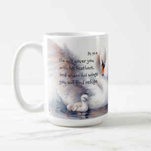Mug Psaume 91:4 Ailes Protection de Dieu Bible Écritur