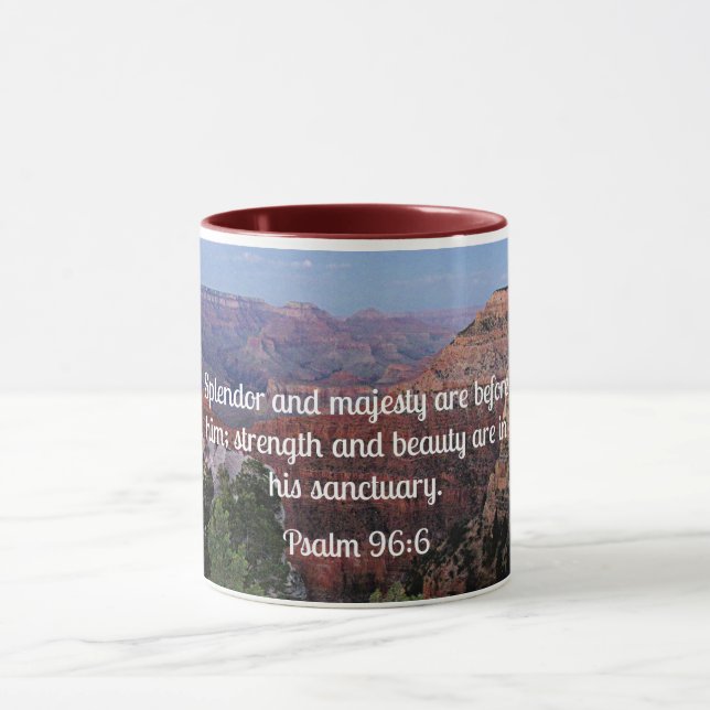 Mug Psaume 96:6 La splendeur et la majesté sont devant (Centre)