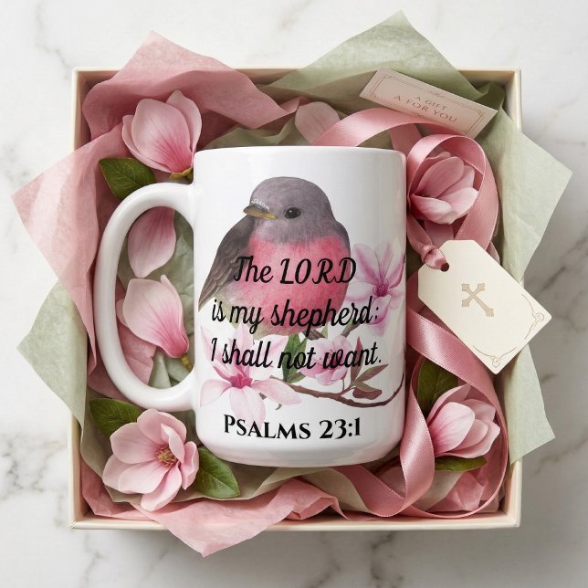 Mug Psaume d'inspiration 23:1 Verset biblique (Créateur téléchargé)