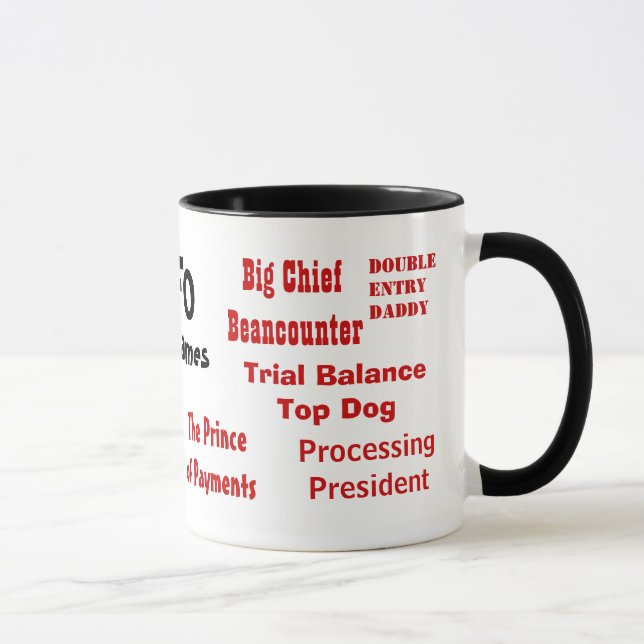 Mug Pseudo CFO Synonymes amusants et titres d'emploi (Droite)