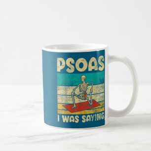 Mug Psoas comme je disais drôle squelette de yoga se t