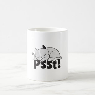 Mug Psst Lazy chat dort
