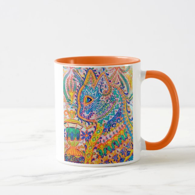 Mug Psychedelic Cat, Louis Wain マグカップ (Droite)