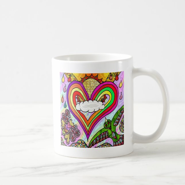Mug Psychédélic Rainbow Heart (Droite)
