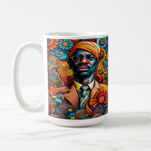 Mug Psychedelica Abstrait Africain Américain Homme
