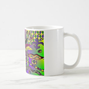 Mug Psychédélique Mardi Gras Plumes Masques Cadeaux Vê