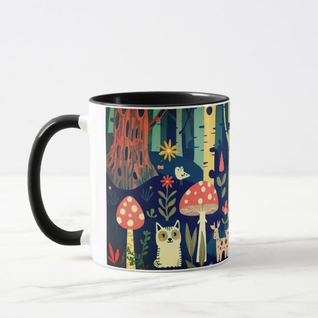 Mug Psycheldelic forest design (Gauche)