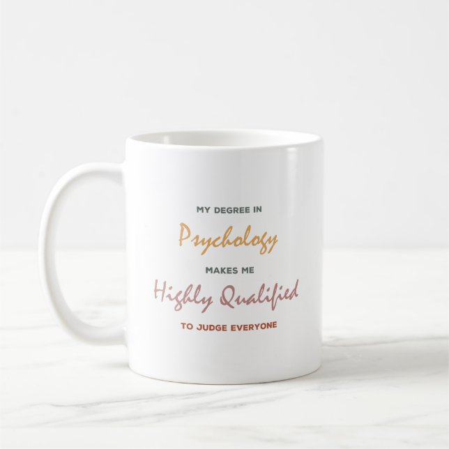 Mug Psychologie Degré Drôle Citations Drôle Idées Cade (Gauche)