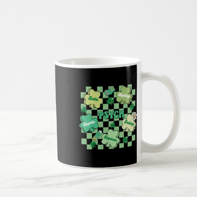 Mug Psychologue scolaire rétro groovy Saint-Patrick  (Droite)