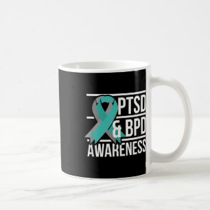 Mug Ptsd & ; Sensibilisation Bpd, Ruban Turquoise E