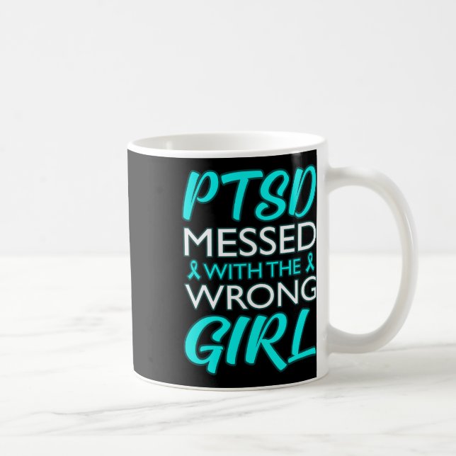 Mug Ptsd Messed Avec Le Ruban De Sensibilisation Des F (Droite)