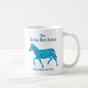 Mug Pub anglais Polka Dot Zebra - Bleu