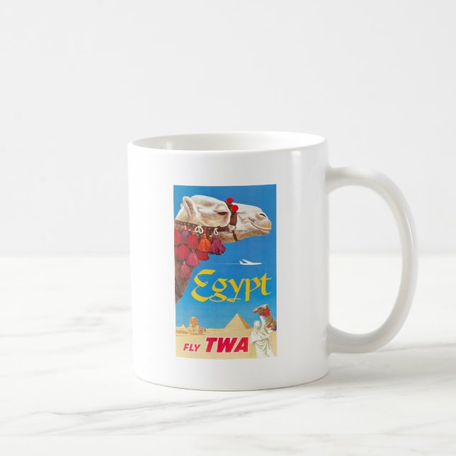 Mug Publicité vintage Egypt Air Travel (Droite)