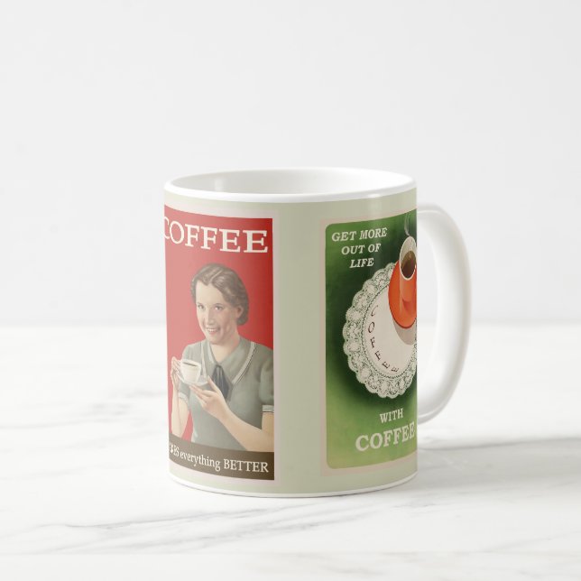 Mug publicité vintage pour le café (Devant droit)