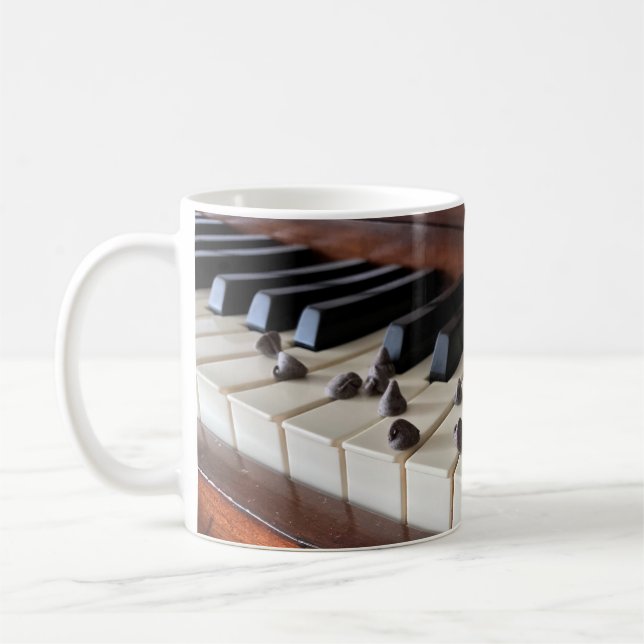 Mug Puces de piano et de chocolat (11oz) (Gauche)