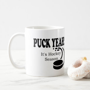 Mug Puck Ouais C'est la saison du hockey