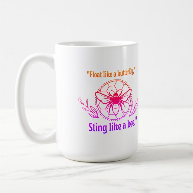MUG PUER COMME UNE ABEILLE CITATION (Gauche)