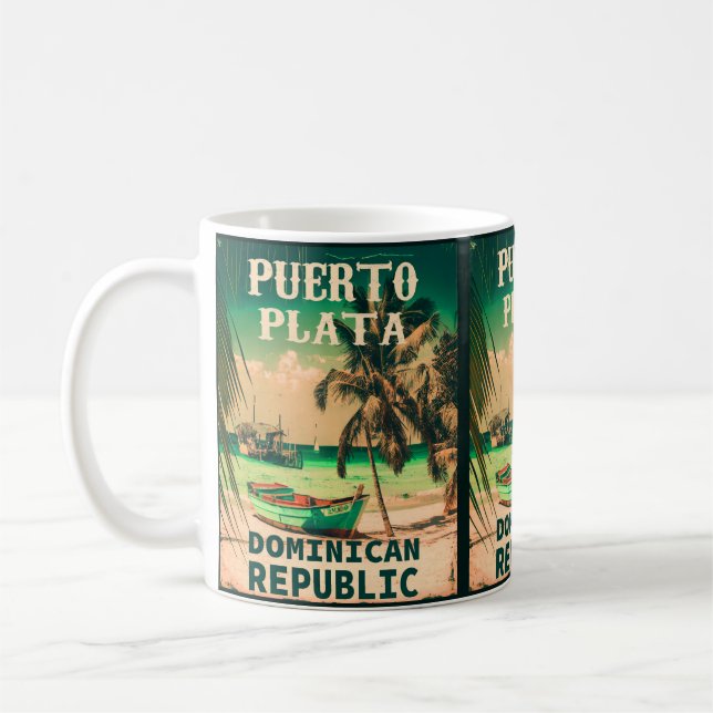 Mug Puerto Plata République Dominicaine - Souvenir Vin (Gauche)