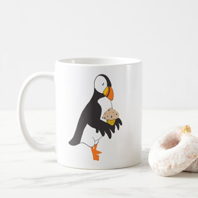 Mug Puffin avec muffin (Avec donut)