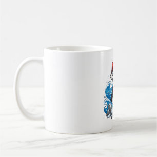 Mug Puffin Chapeau de Père Noël Noël Design Côté Mer