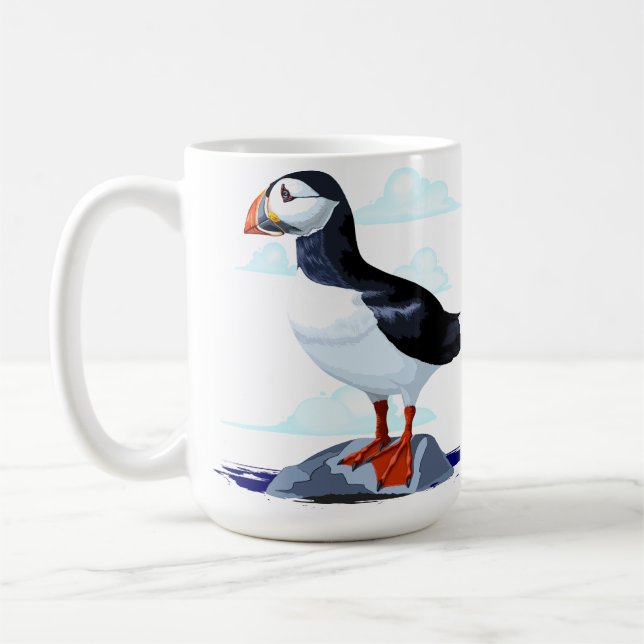 Mug Puffin Cute Oiseau de mer Atlantique (Gauche)