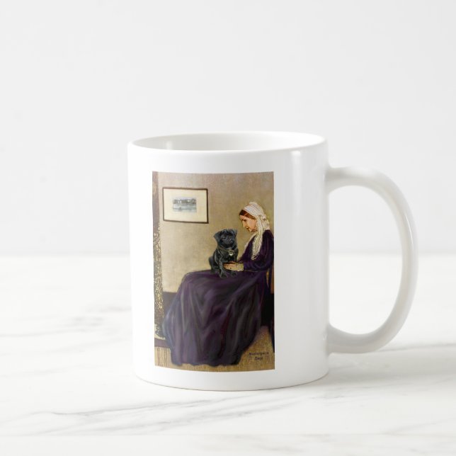 Mug Pug 14 (noir) - La mère de Whistler (Droite)
