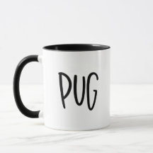 Pug Dog Edgy Minimalist Style For Pug Lovers
