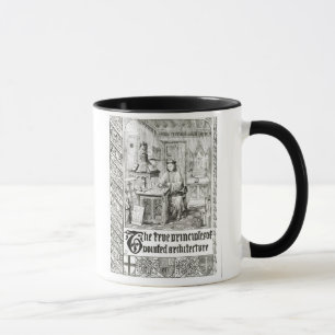 Mug Pugin au travail, frontispice 'des principes vrais