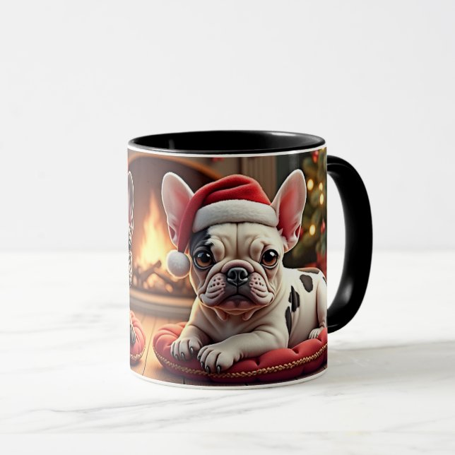 Mug Pugs de Noël (Devant droit)