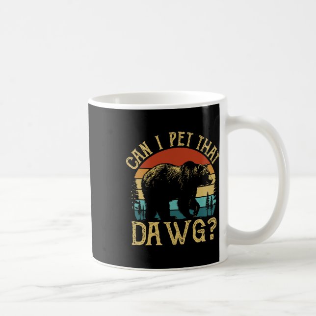 Mug Puis-je caresser ce chien Mème drôle de dague d'ou (Droite)