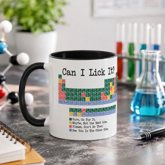 Mug Puis-je le lécher Chimie Tableau périodique–Scienc (Can I Lick It Chemistry Periodic Table–Fun Science Mug
)