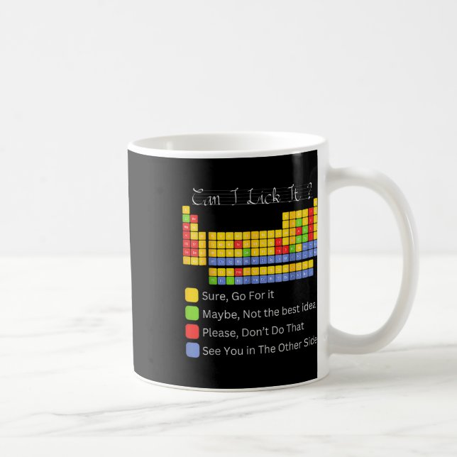 Mug Puis-je le Lick Tableau périodique Enseignants Gar (Droite)
